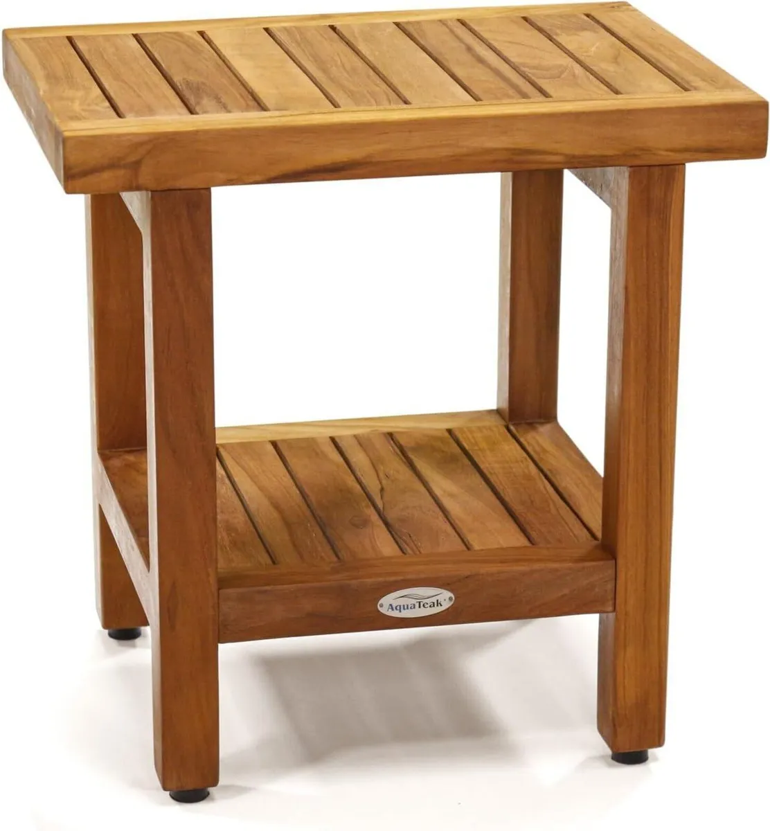 Spa Shower Stool Seat with Shelf - Image 1