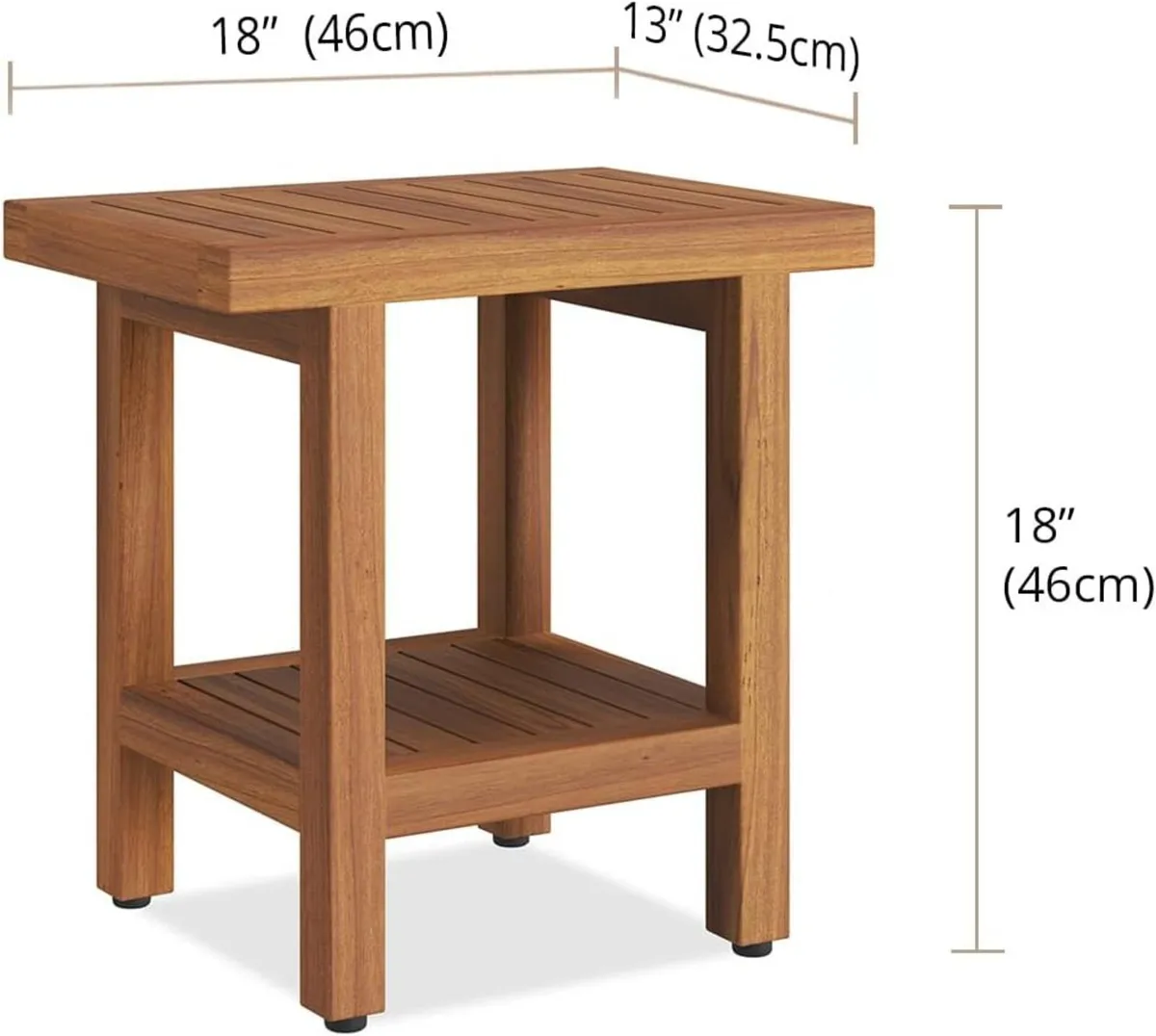 Spa Shower Stool Seat with Shelf - Image 3