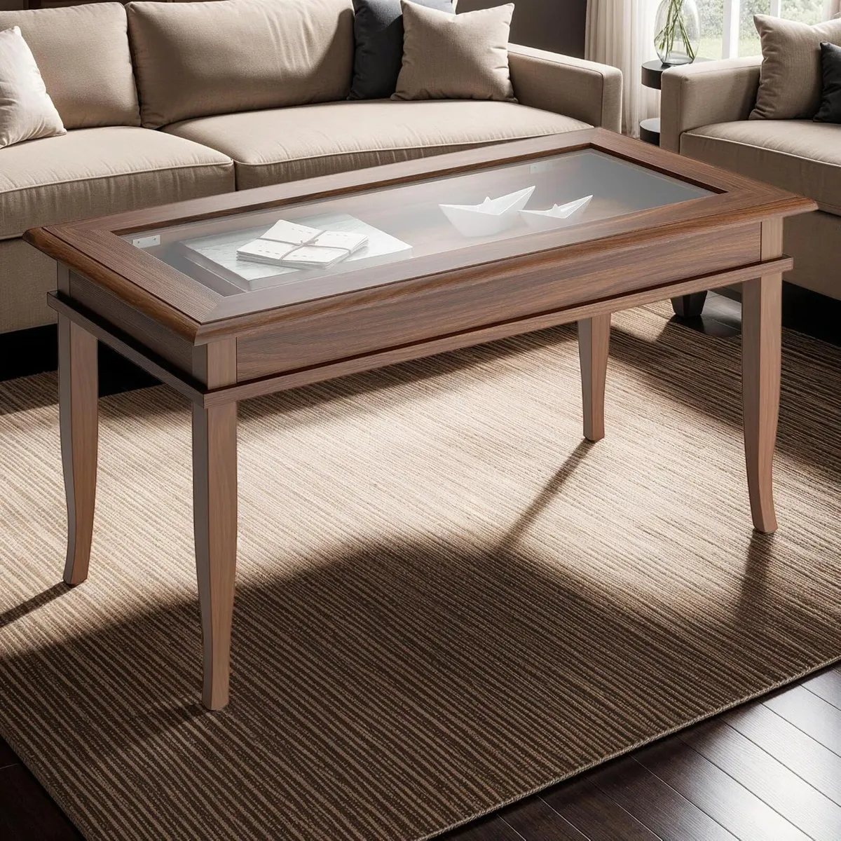 Coffee Table Canaletto Walnut Made in Italy - Image 2