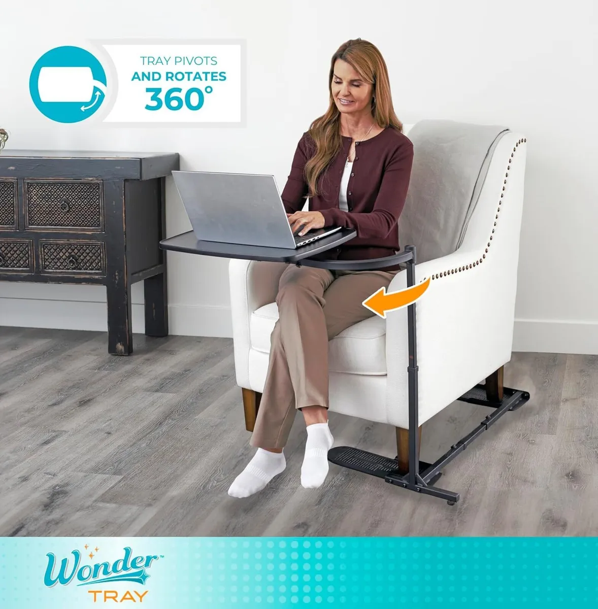 Wonder Tray Adjustable Swivel Table Large Laptop - Image 3