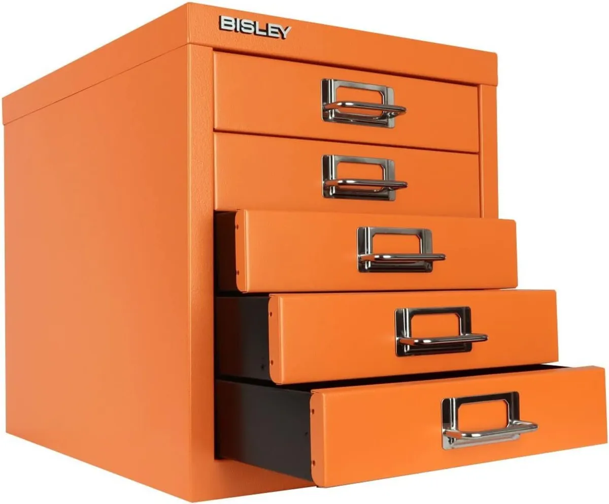 5 Drawer Steel Desktop Multidrawer Storage Cabinet - Image 3