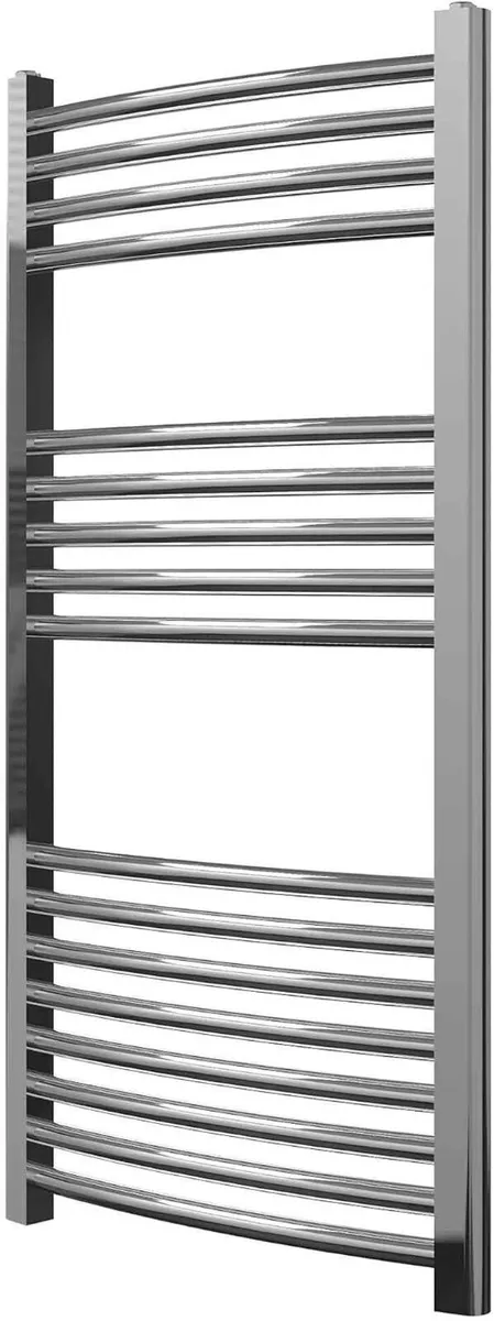 Chrome Heated Towel Rail Curved 500MM - Image 1