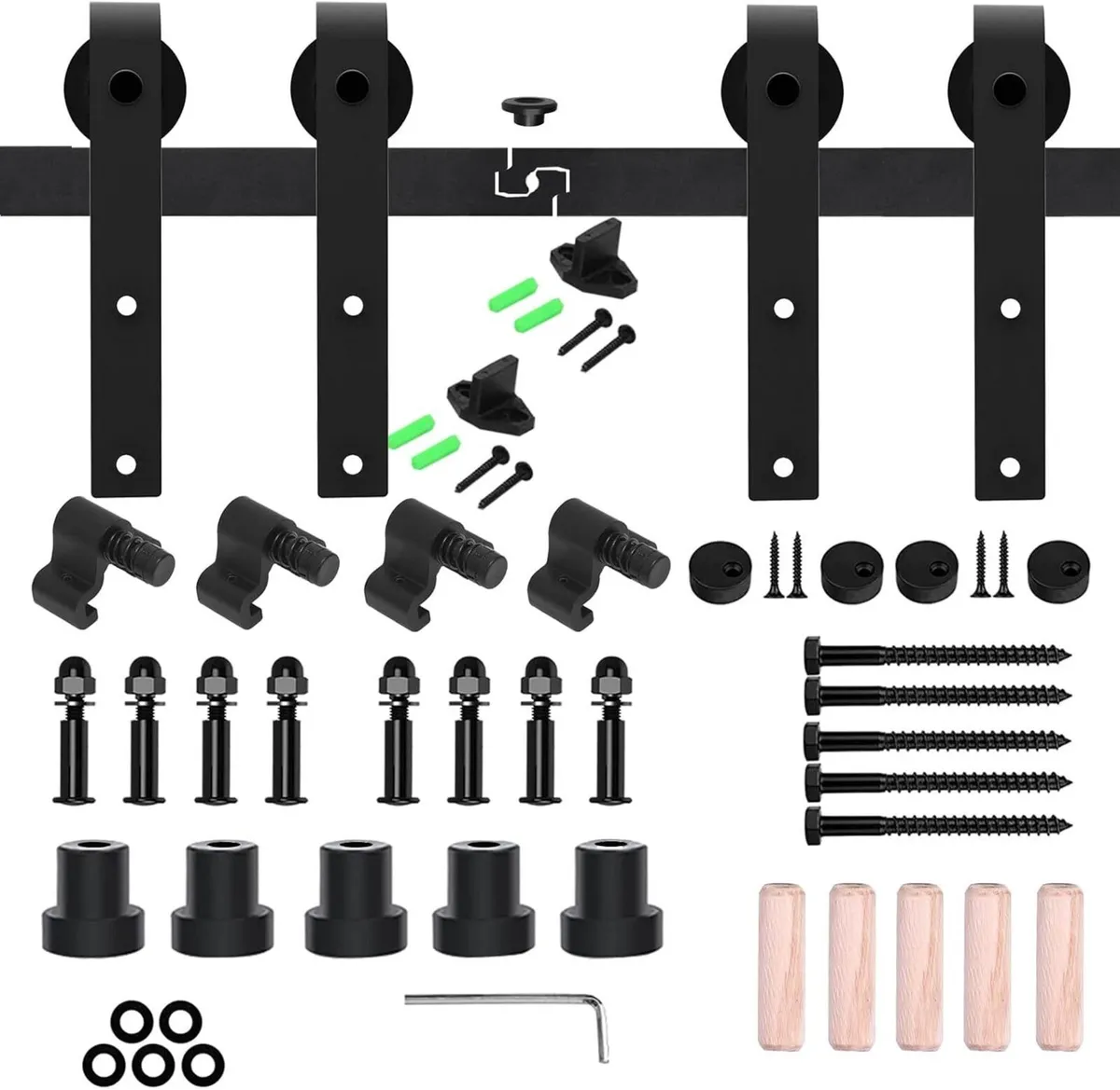 10FT Sliding Barn Wood Door Hardware Closet - Image 3