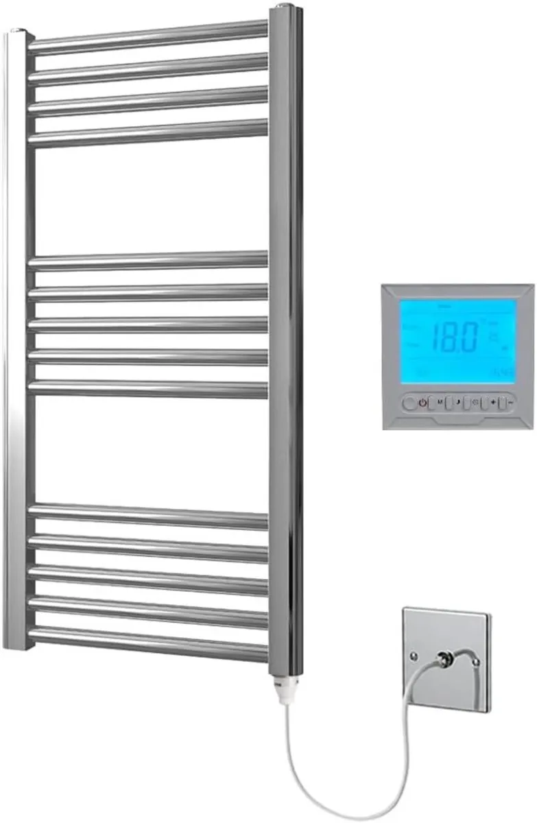 Chrome Electric Heated Towel Rail 400MM - Image 1