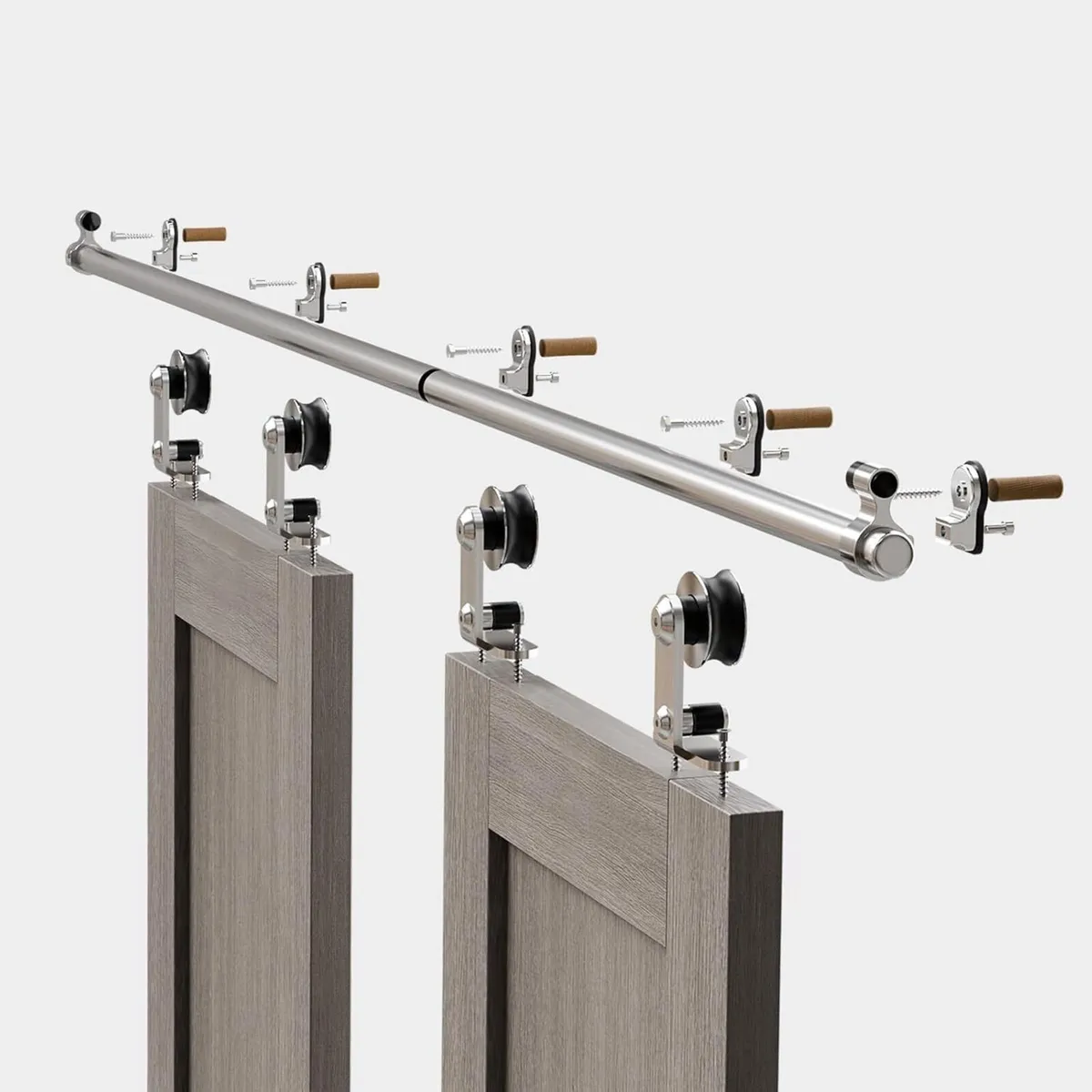 10.5FT 320CM Stainless Steel Sliding Barn Door - Image 4