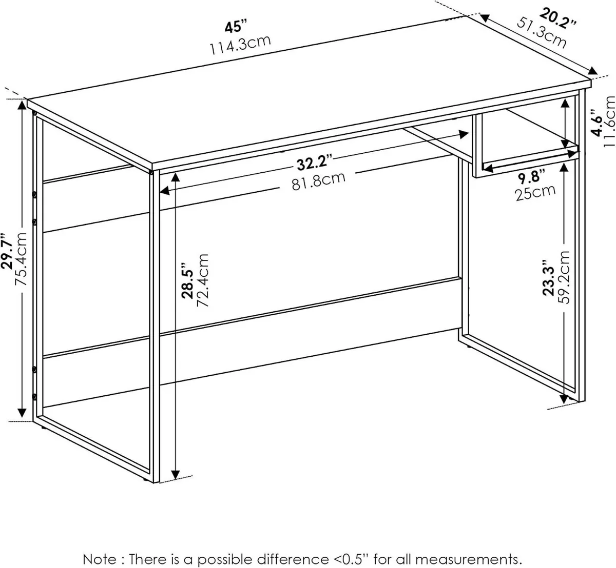 Moretti Modern Lifestyle Study Desk Computer - Image 3