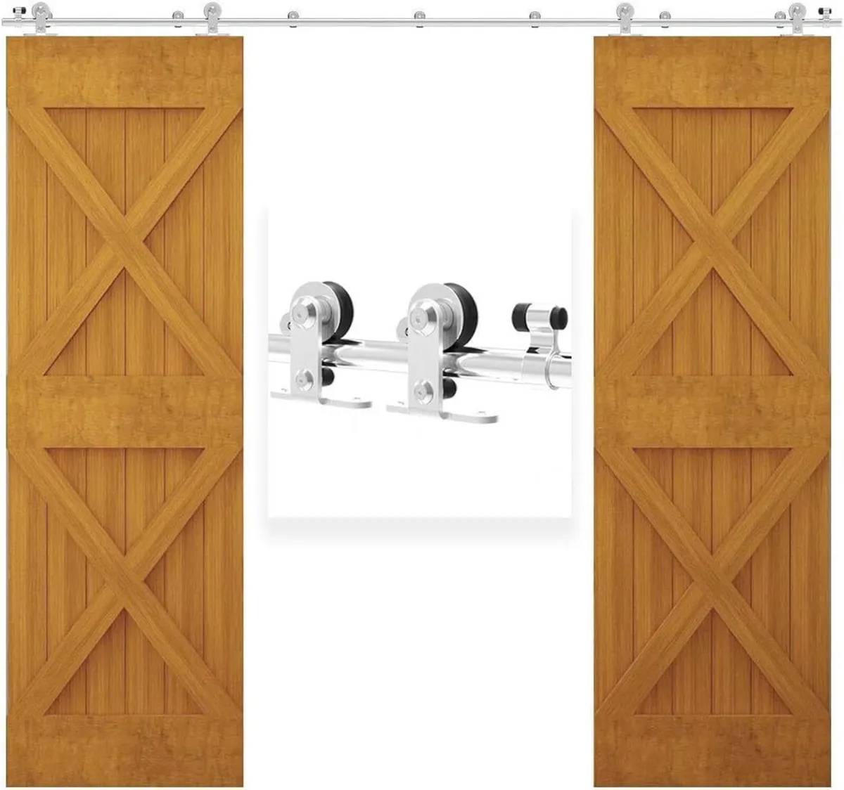 10FT Stainless Steel Sliding Barn Door Hardware - Image 1