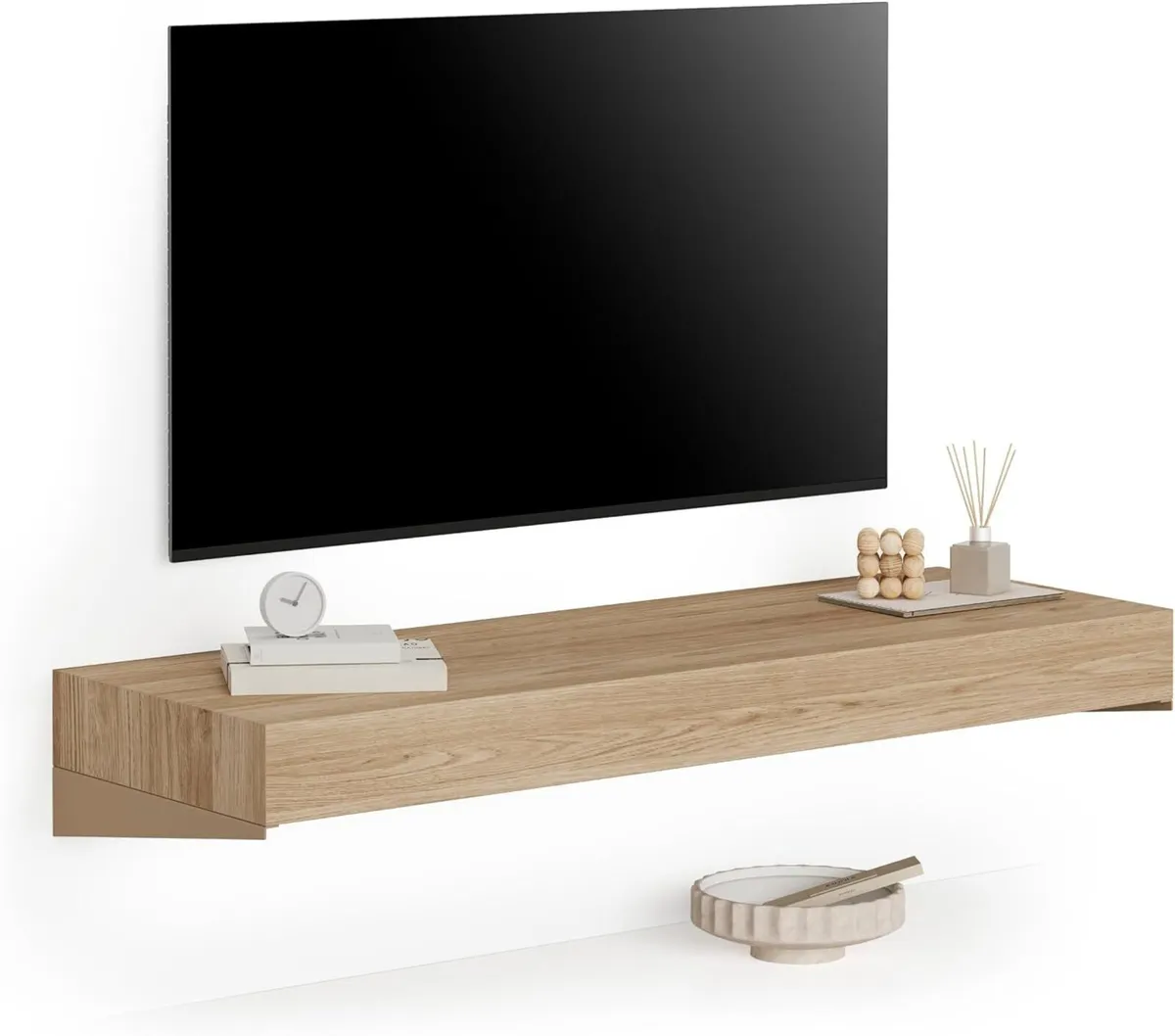 Floating TV Stand Evolution Natural Oak Made - Image 1