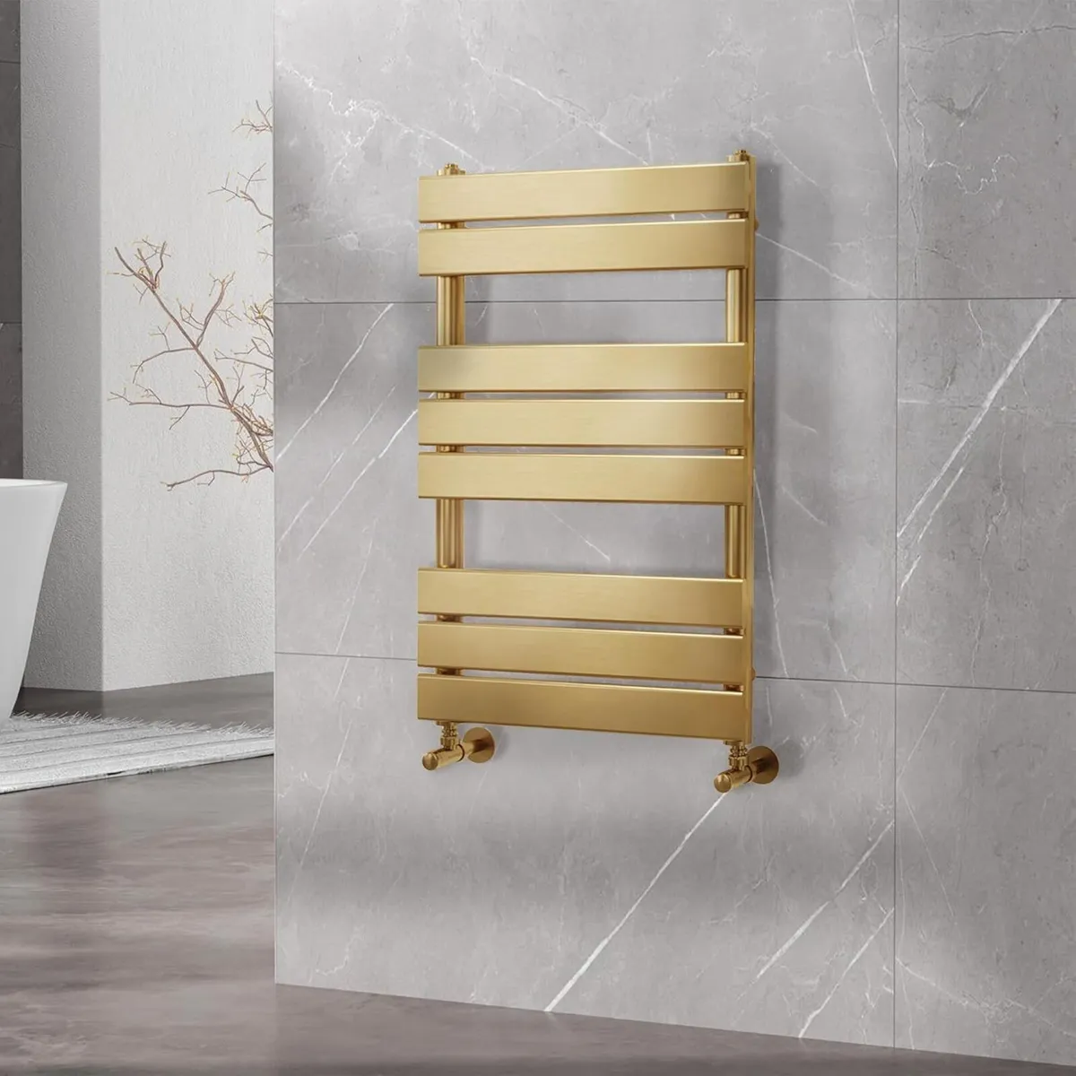 Towel Rail 800MM X 500MM Brushed Bathroom Radiator - Image 2