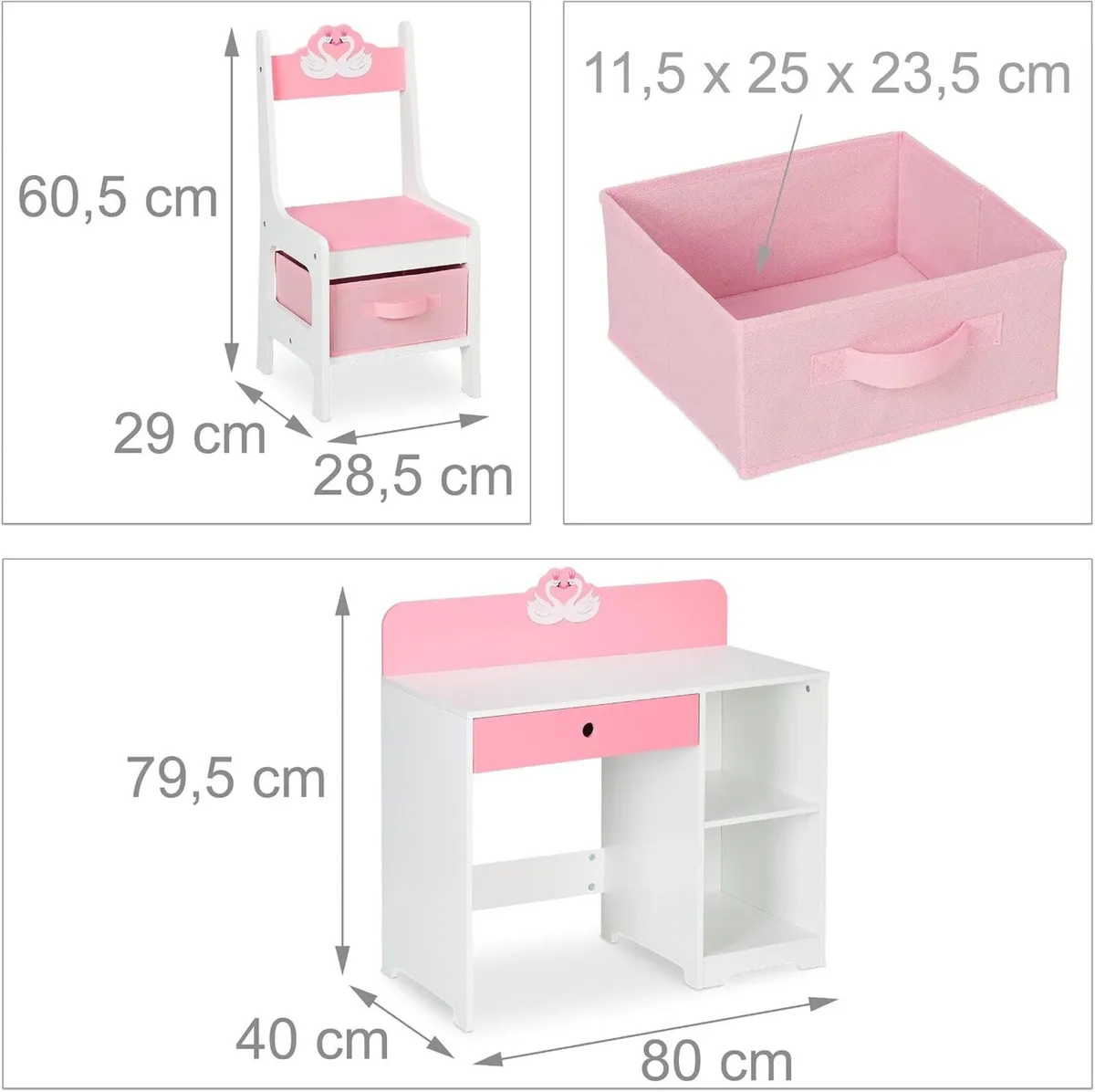 Children's Furniture Set Table Stool Play Storage - Image 3