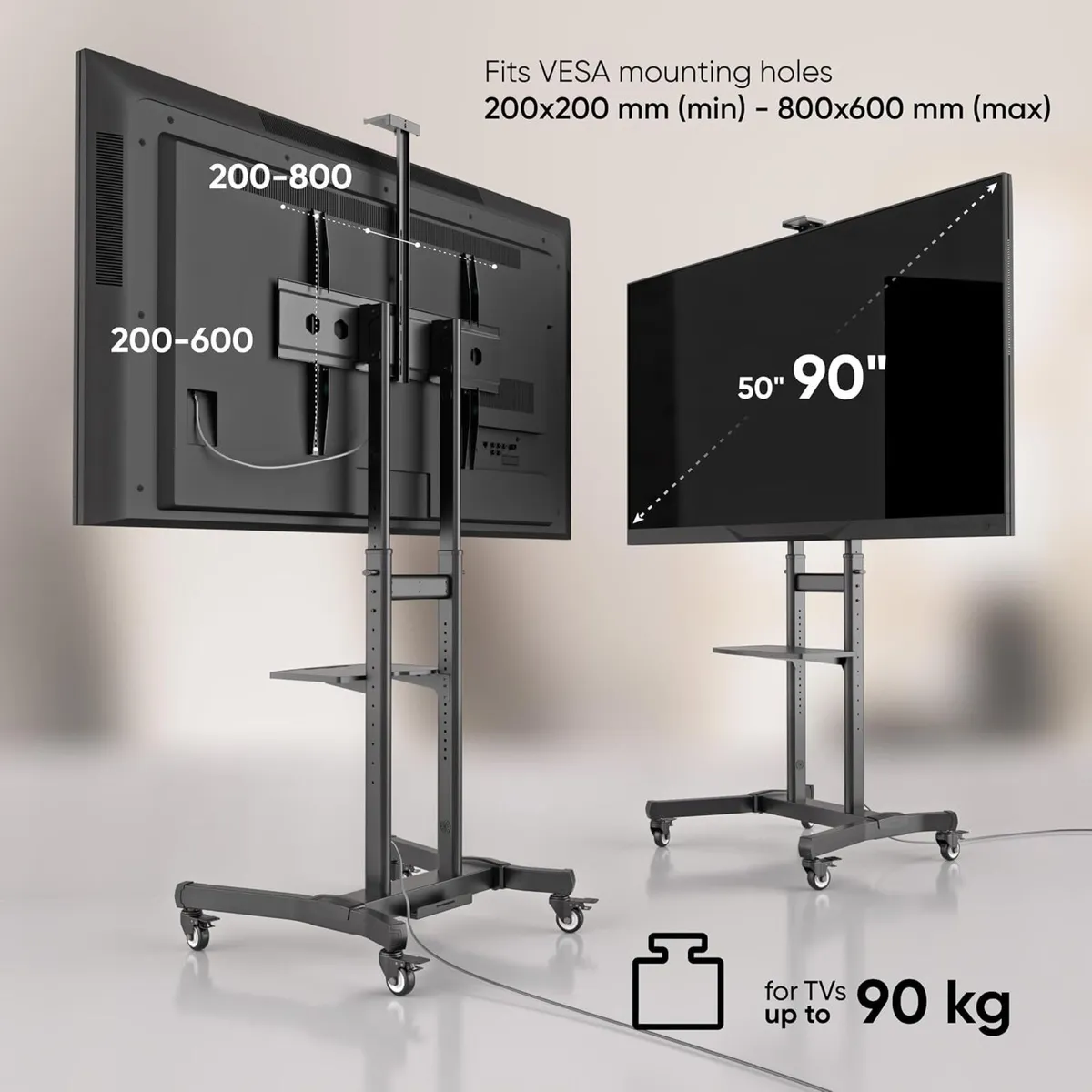 Mobile TV Stand 50-90 Inch Up to 90 - Image 3