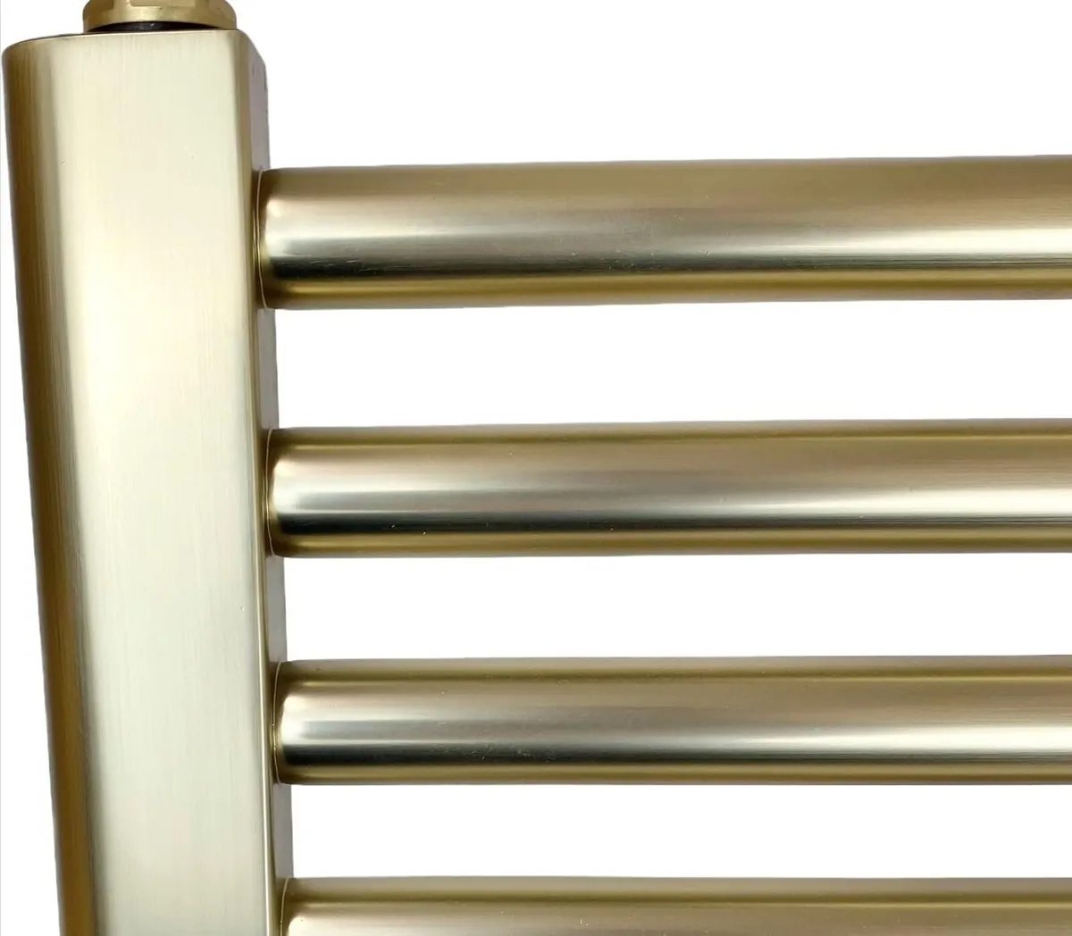 Brushed Brass Heated Towel Rail 500MM - Image 3