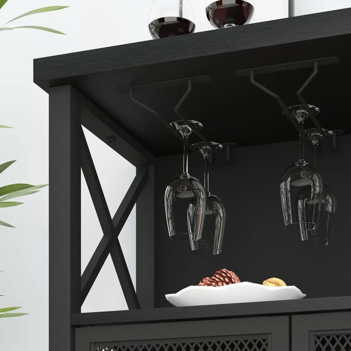 Wine Bar Cabinet Industrial Coffee Cabinets 120CM - Image 4