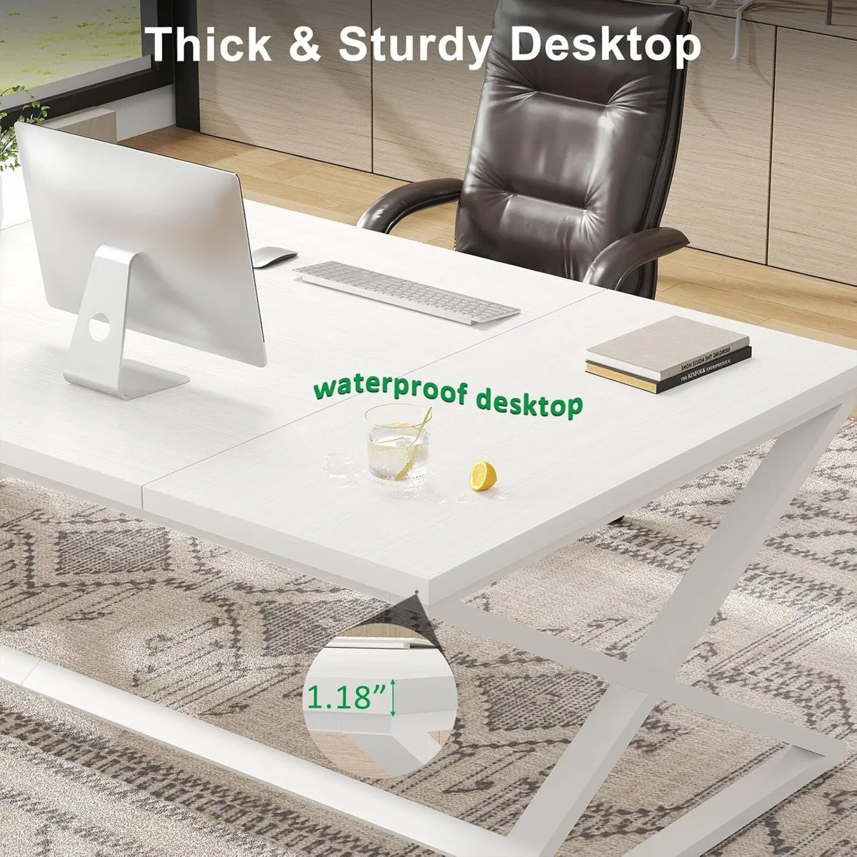 Computer Desk Gaming Office Table Large Desks - Image 4