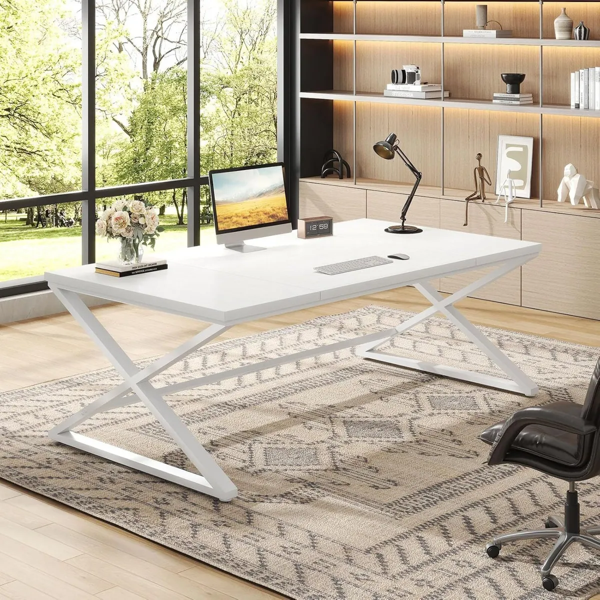Computer Desk Gaming Office Table Large Desks - Image 3