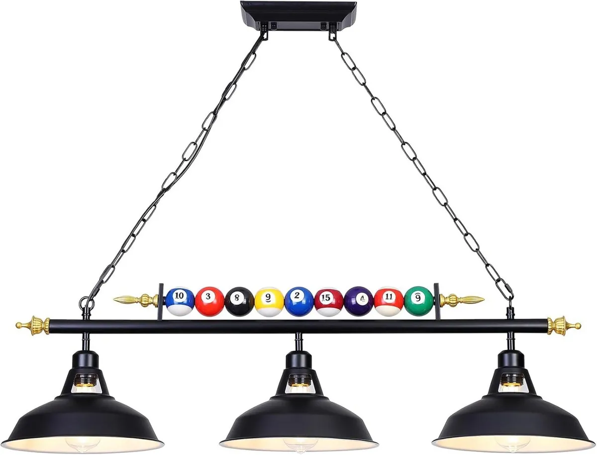 Table Light with 3 Matte Metal Shades - Image 1