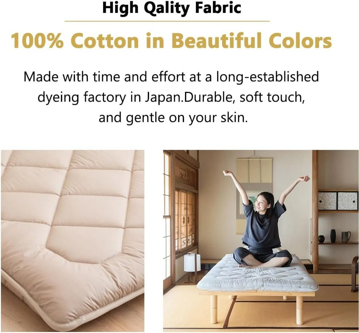 Floor Mattress Futon Anti-Sag Small- Made in Japan - Image 3