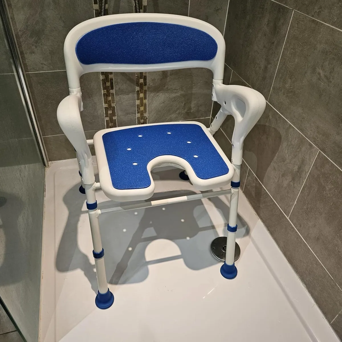 Deluxe Shower Chair Folding Wetroom Bathroom Seat - Image 2