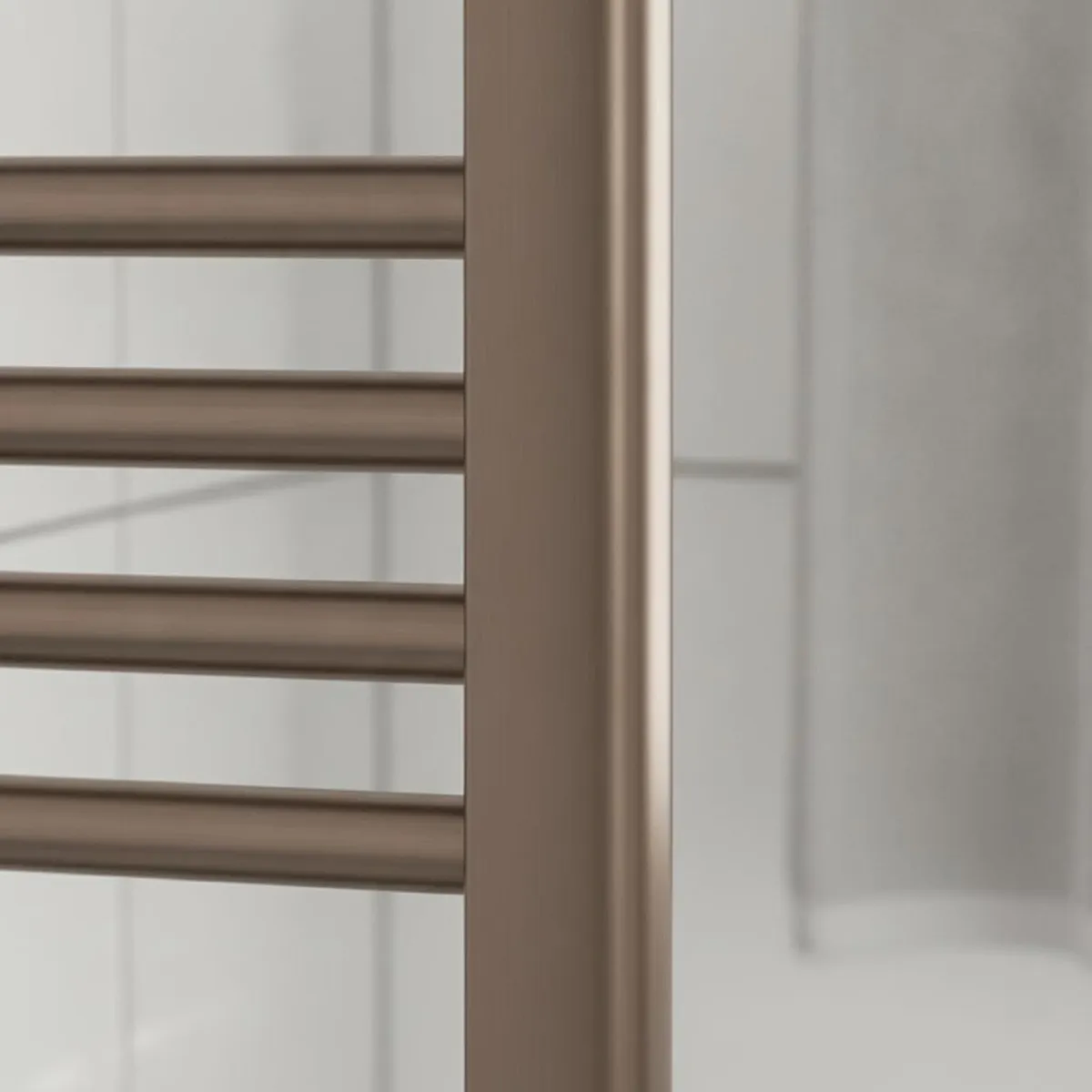 Brushed Bronze Heated Towel Rail 400MM - Image 3