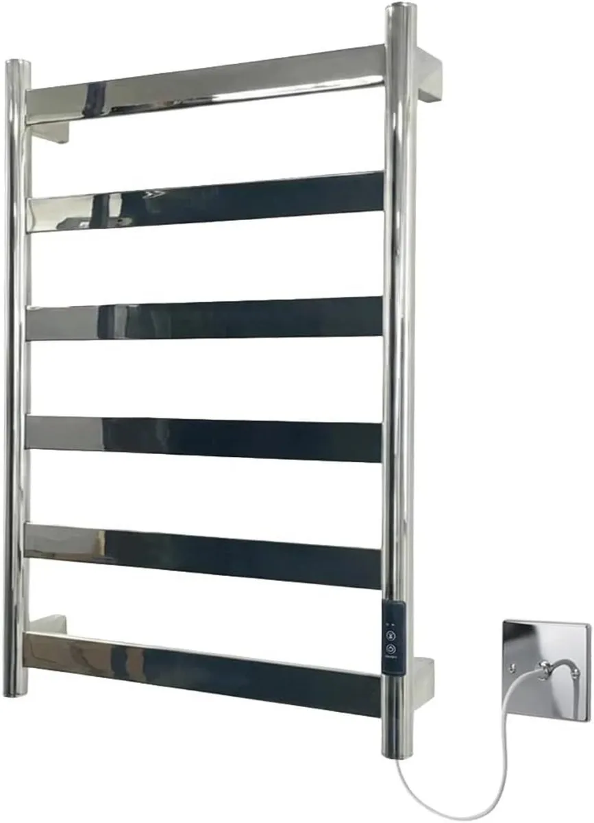 Fala Stainless Steel Electric Heated Towel Rail - Image 1