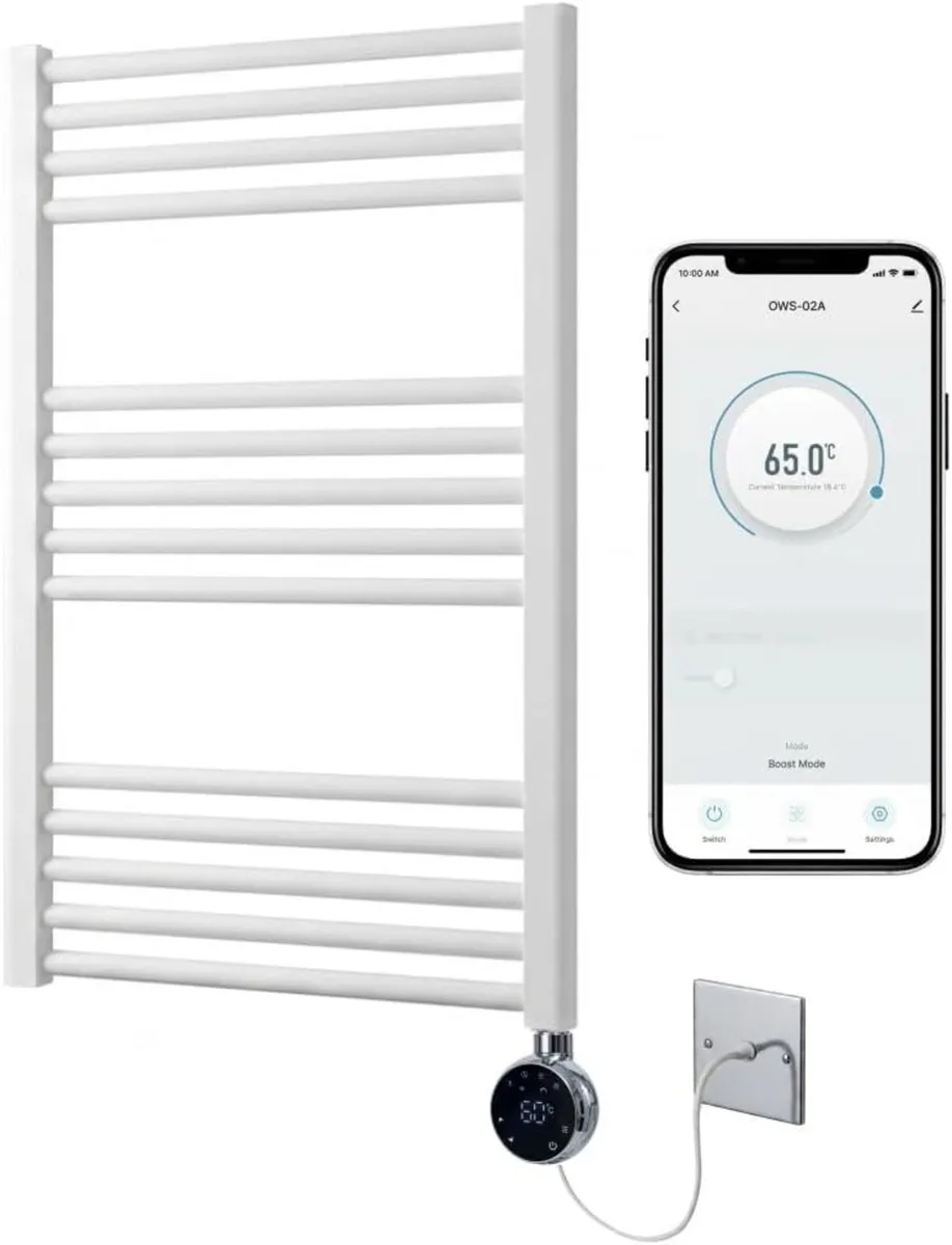 Electric Wifi Heated Towel Rail 500MM - Image 1
