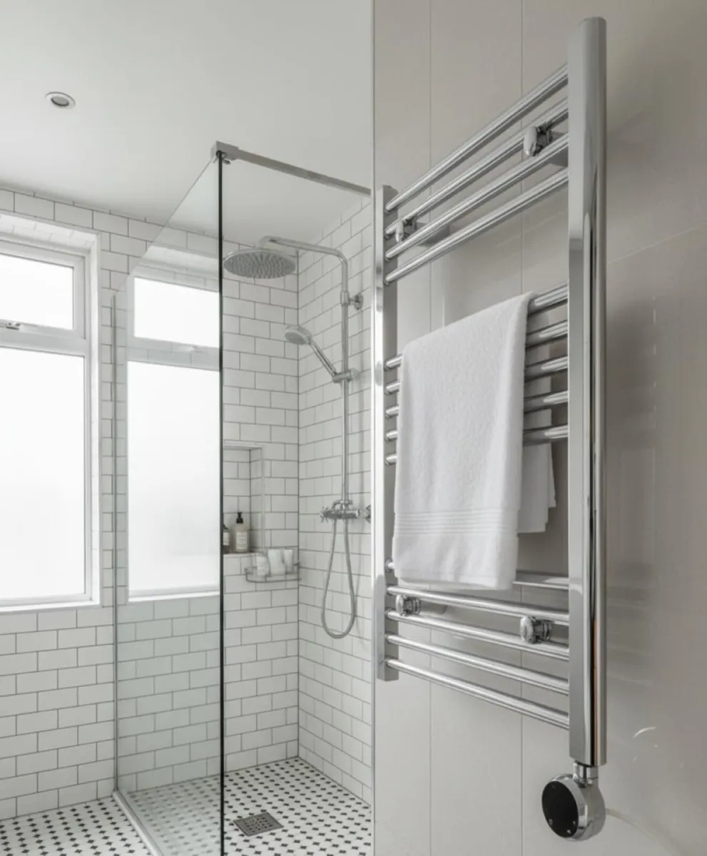 Chrome Electric Wifi Heated Towel Rail 500MM W - Image 2