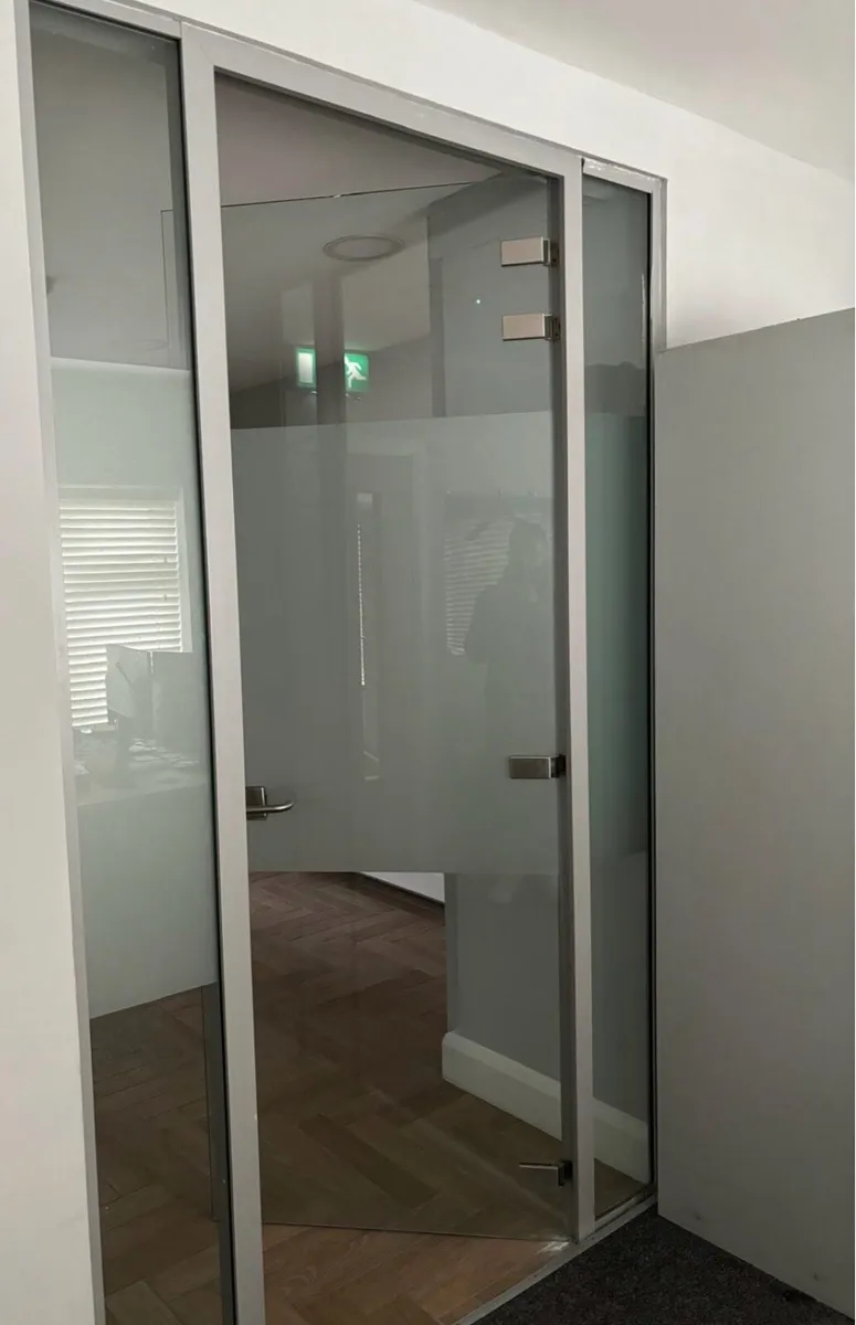 Glass Office Partition Doors & Aluminium Frames - Image 1