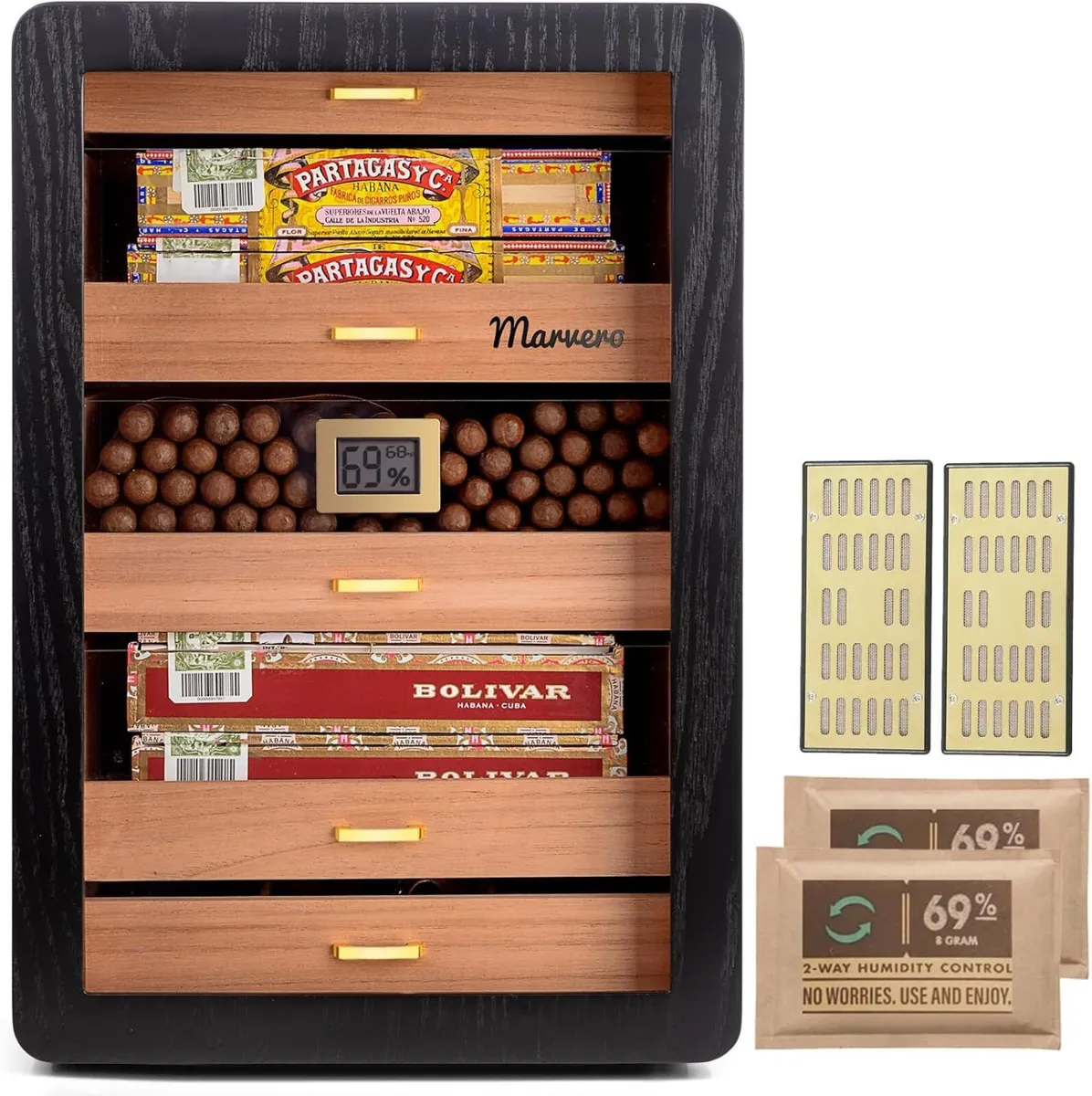 Cigar Humidor Cabinet for Men Husband Father 300 - Image 1