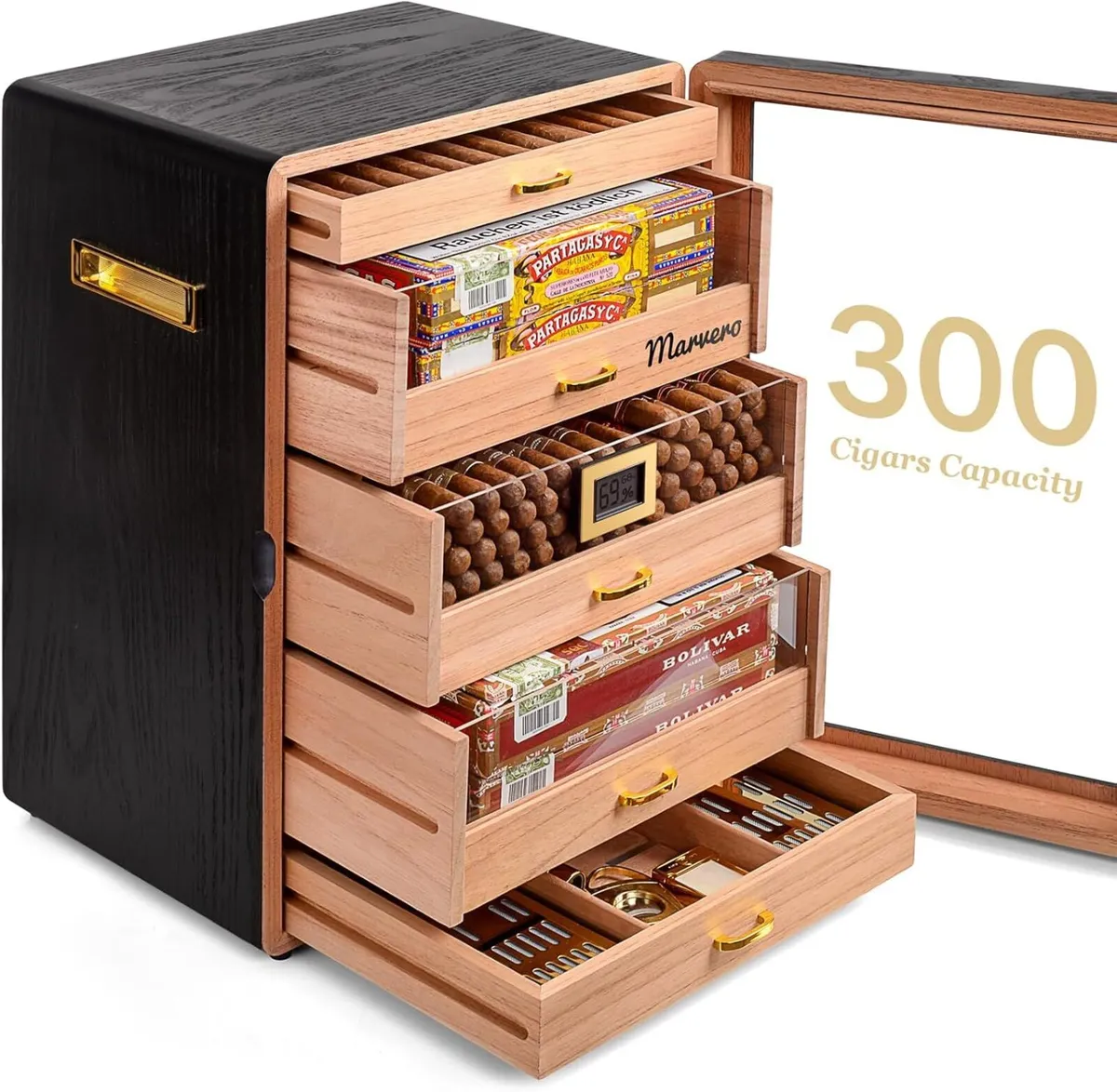 Cigar Humidor Cabinet for Men Husband Father 300 - Image 2