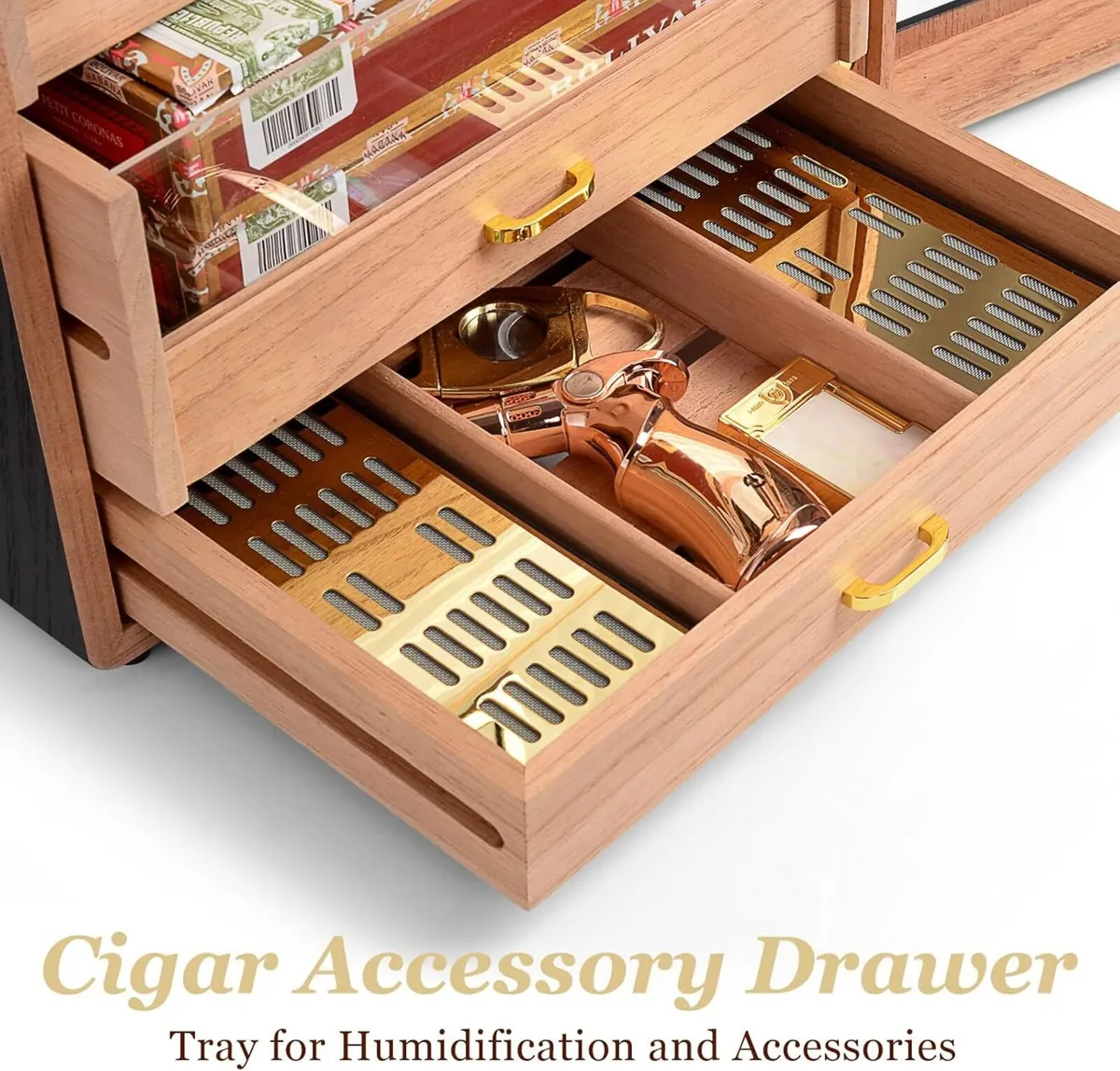 Cigar Humidor Cabinet for Men Husband Father 300 - Image 3