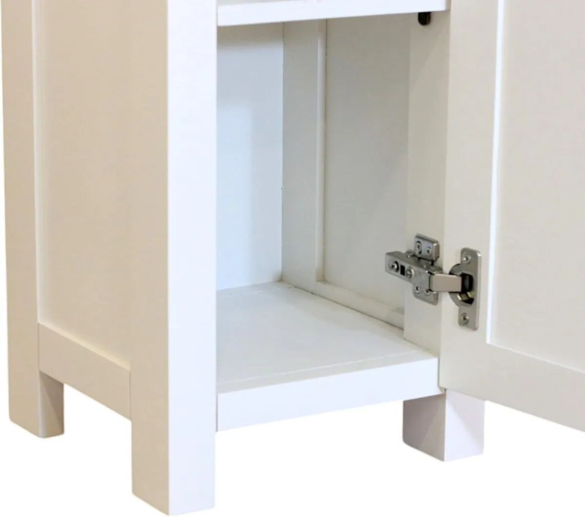 Slim Display Cabinet Snow Painted Storage Unit - Image 4