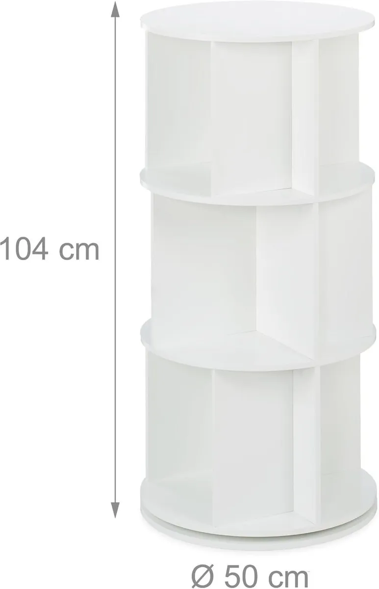 Rotating Bookcase 15 Compartments - Image 3