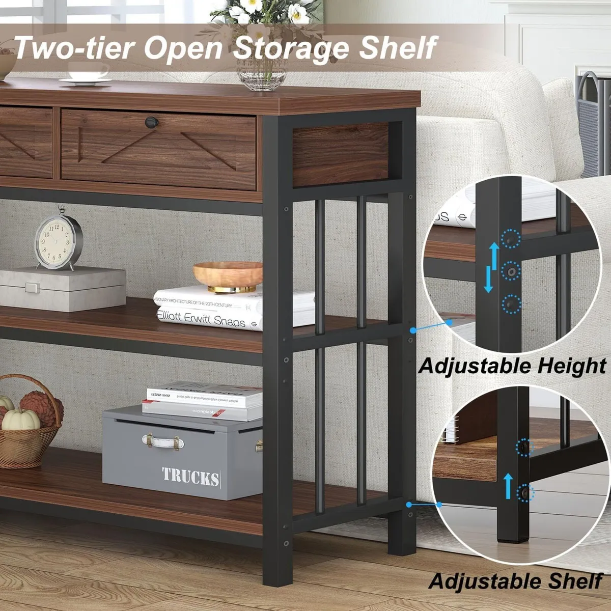 Console Table Entryway Tables with Storage Drawers - Image 4