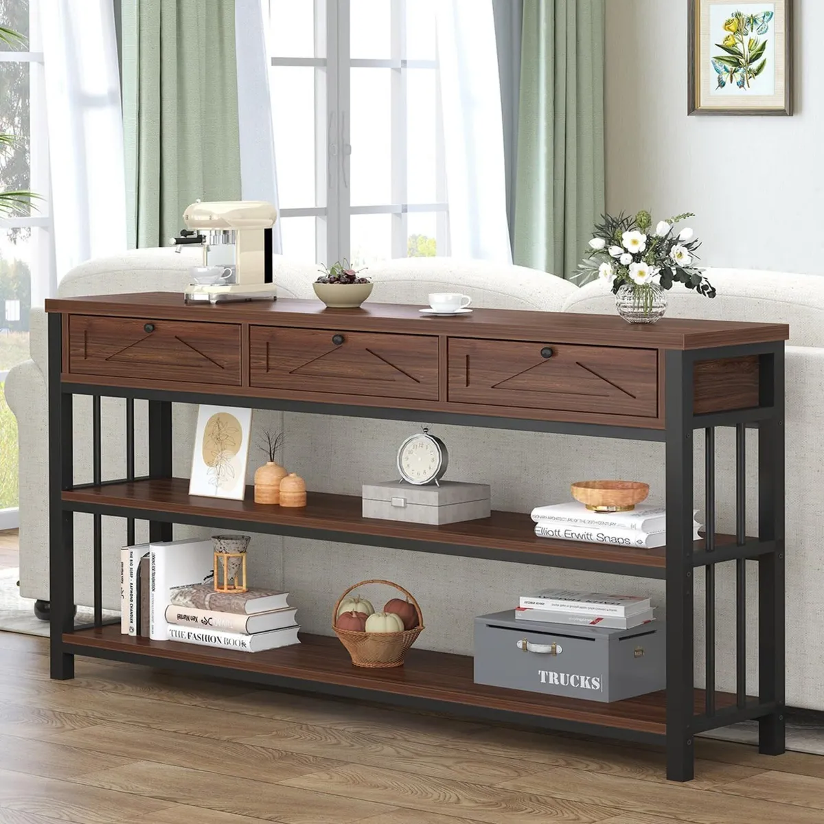 Console Table Entryway Tables with Storage Drawers - Image 1