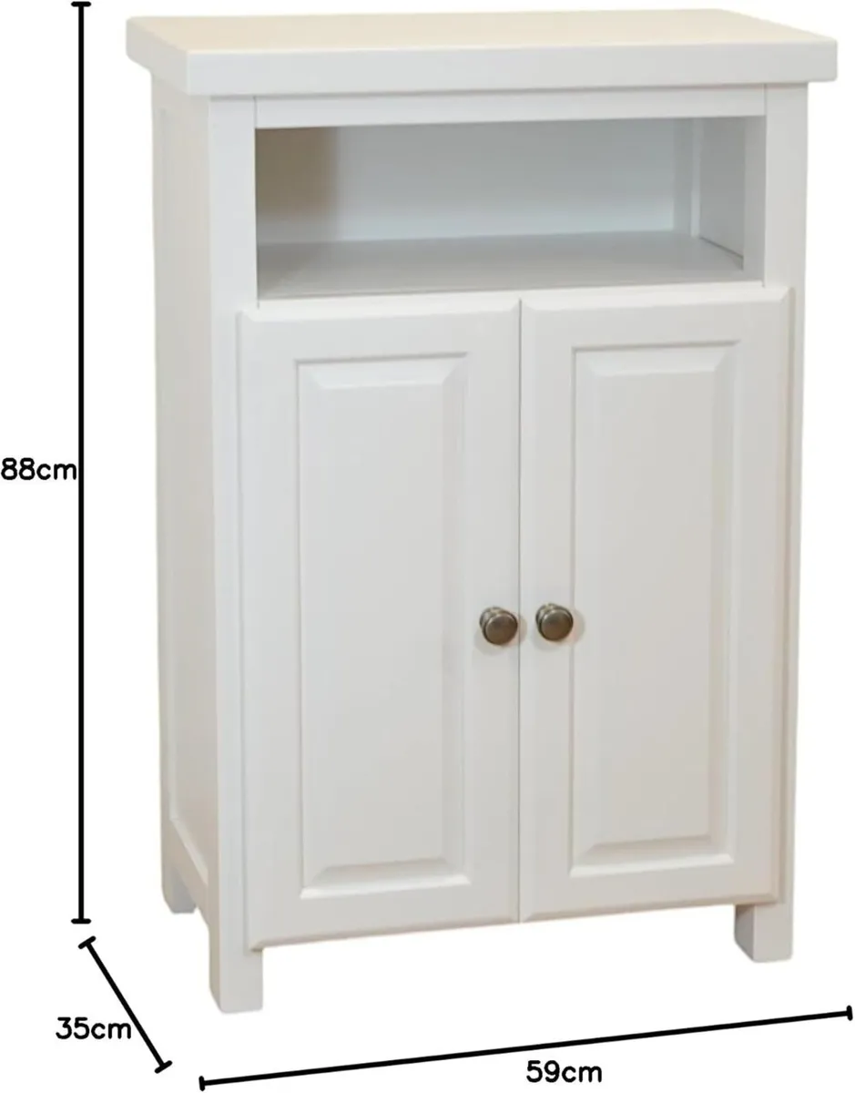Grofurniture Snow Painted Cabinet Hallway Shoe - Image 2