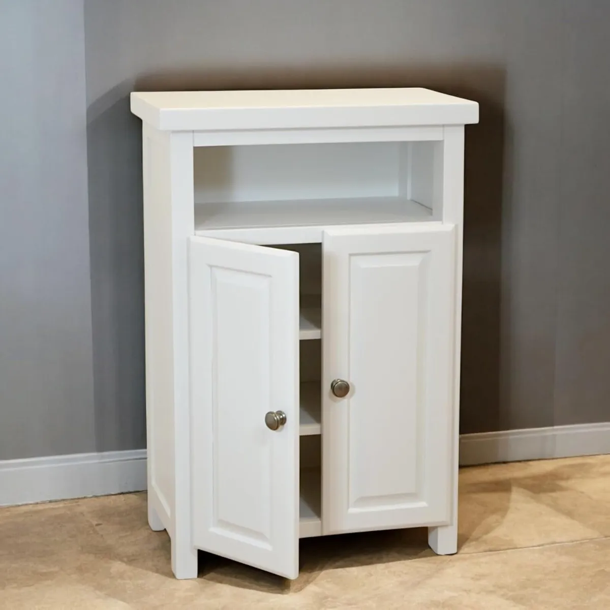 Grofurniture Snow Painted Cabinet Hallway Shoe - Image 1