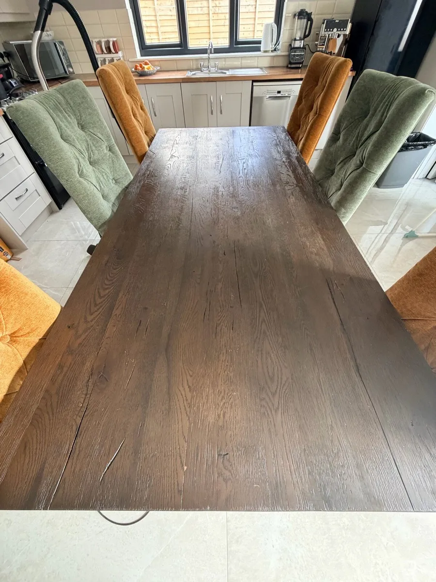 Kitchen Table and chair hand crafted wood - Image 2