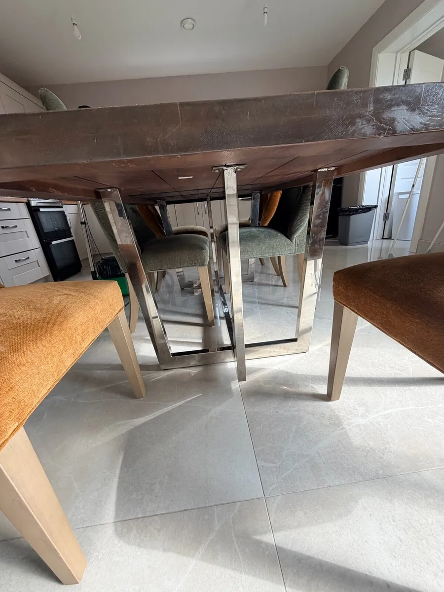 Kitchen Table and chair hand crafted wood - Image 3