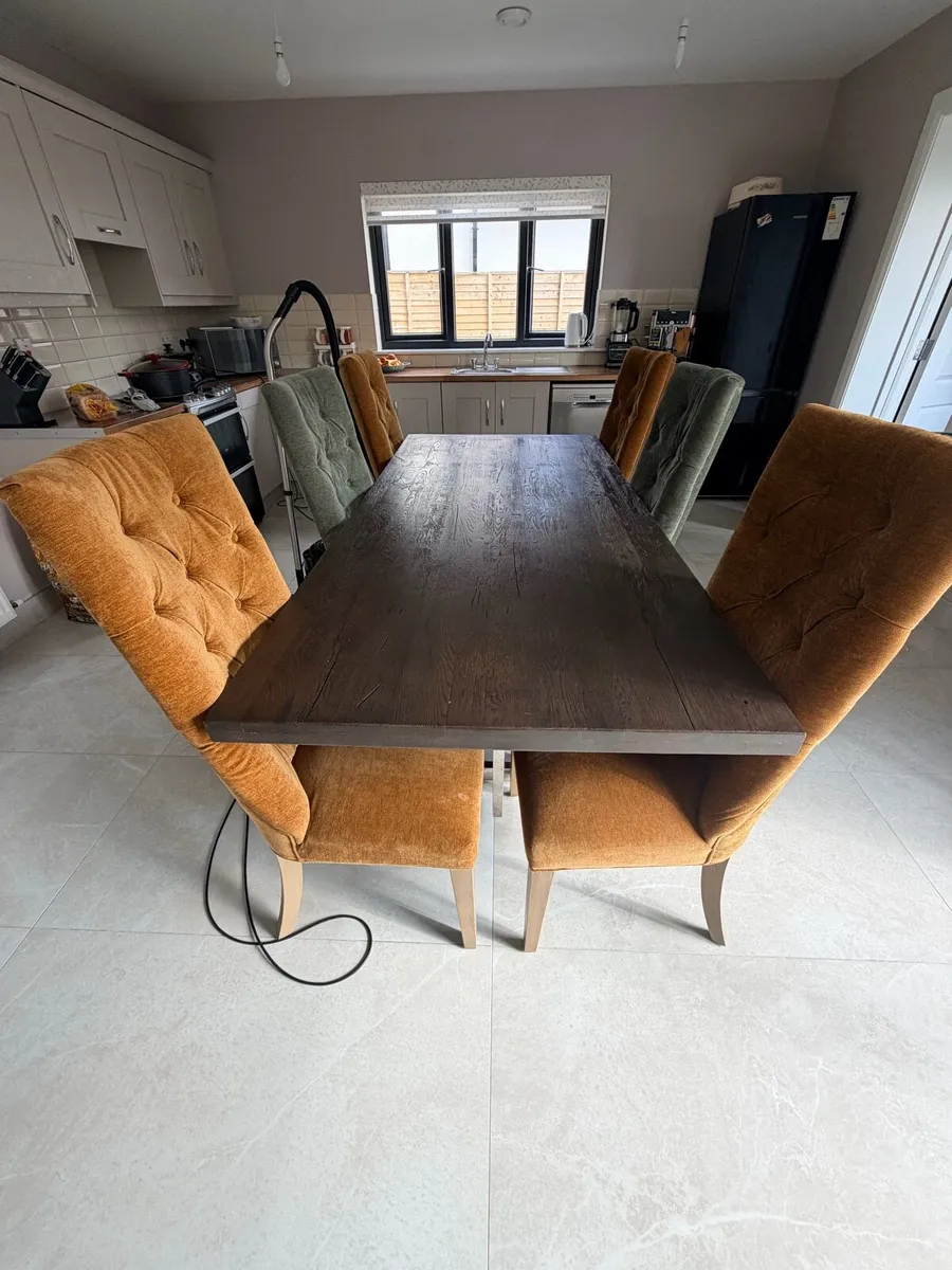 Kitchen Table and chair hand crafted wood - Image 1