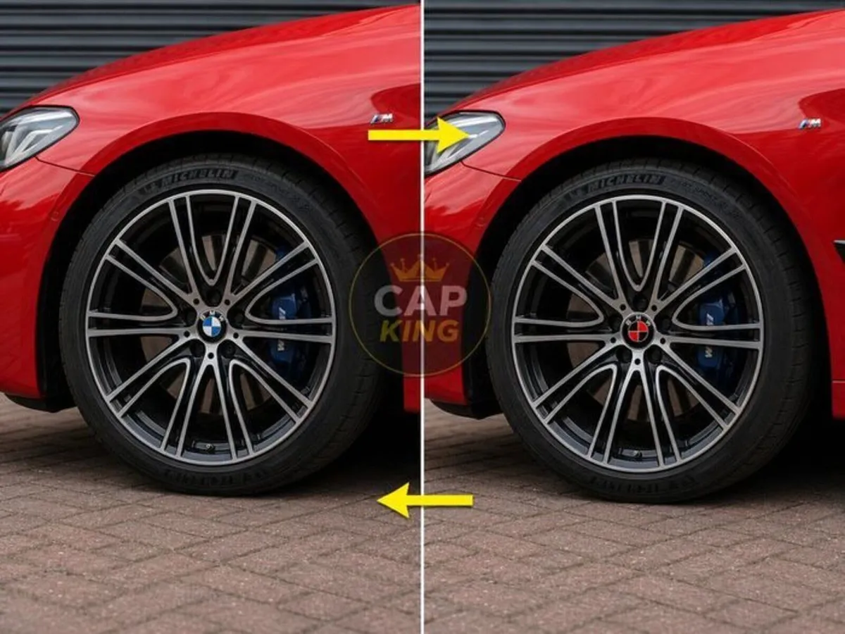 BMW Centre Caps 56 or 68mm (Red/black) FREE POST - Image 3