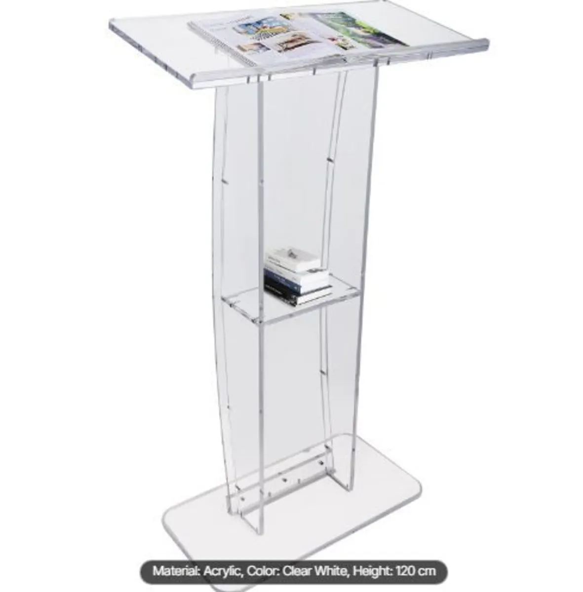 Acrylic Podium, 119 cm Tall - Image 1