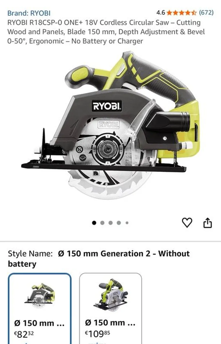 Circular saw, battery & charger - Image 2