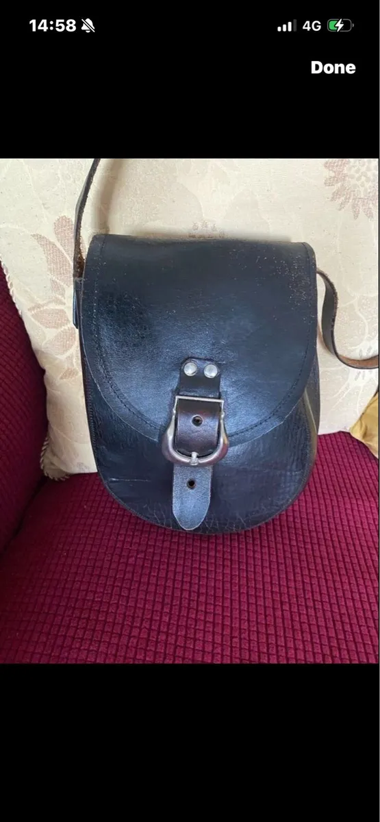 Vintage Army Leather Shoulder Bag - Image 1