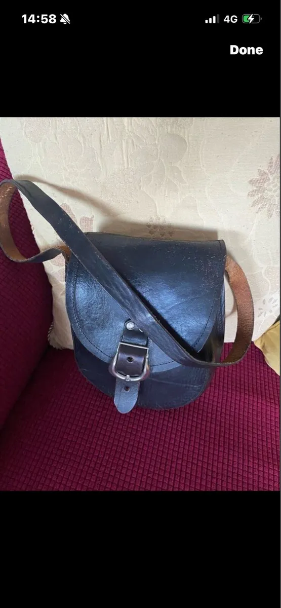 Vintage Army Leather Shoulder Bag - Image 3