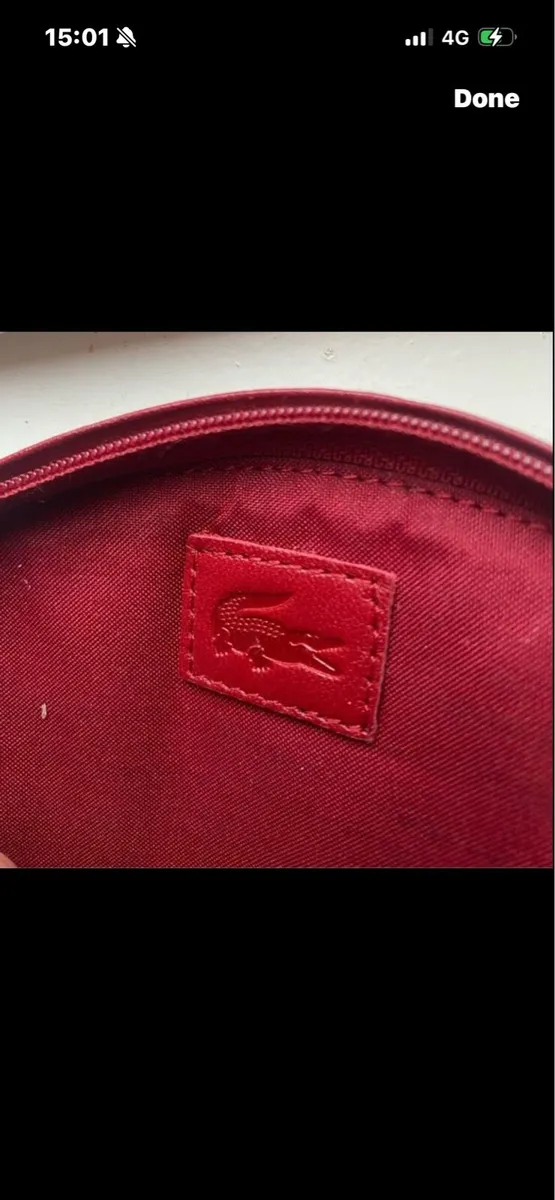 Lacoste Leather Perfume/ Toiletry Purse - Image 4