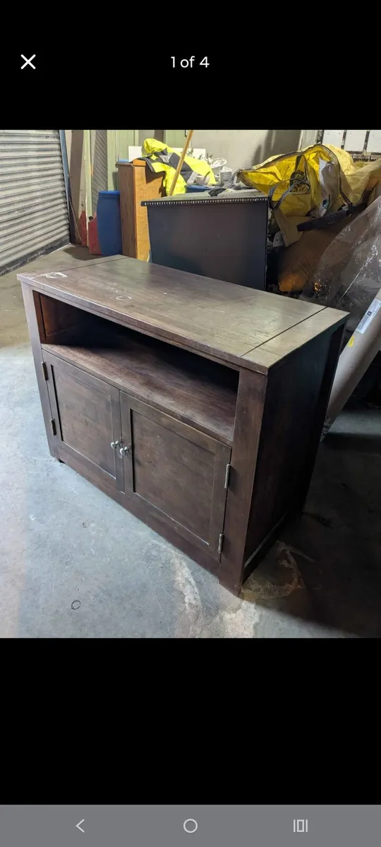 Solid wood TV unit, free local delivery - Image 1