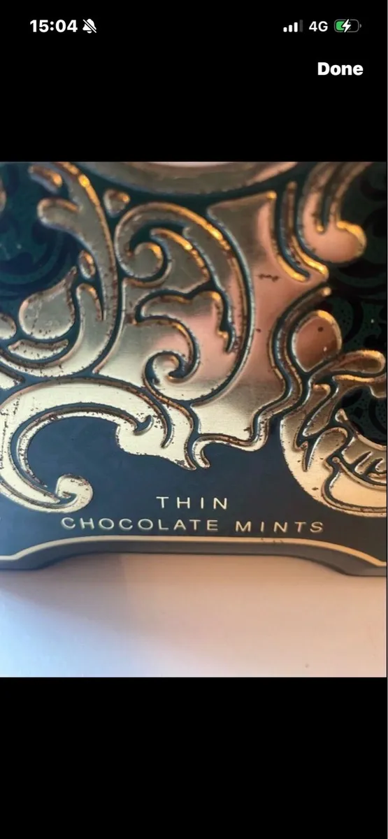 Vintage After Eight Clock Shaped Metal Box - Image 3