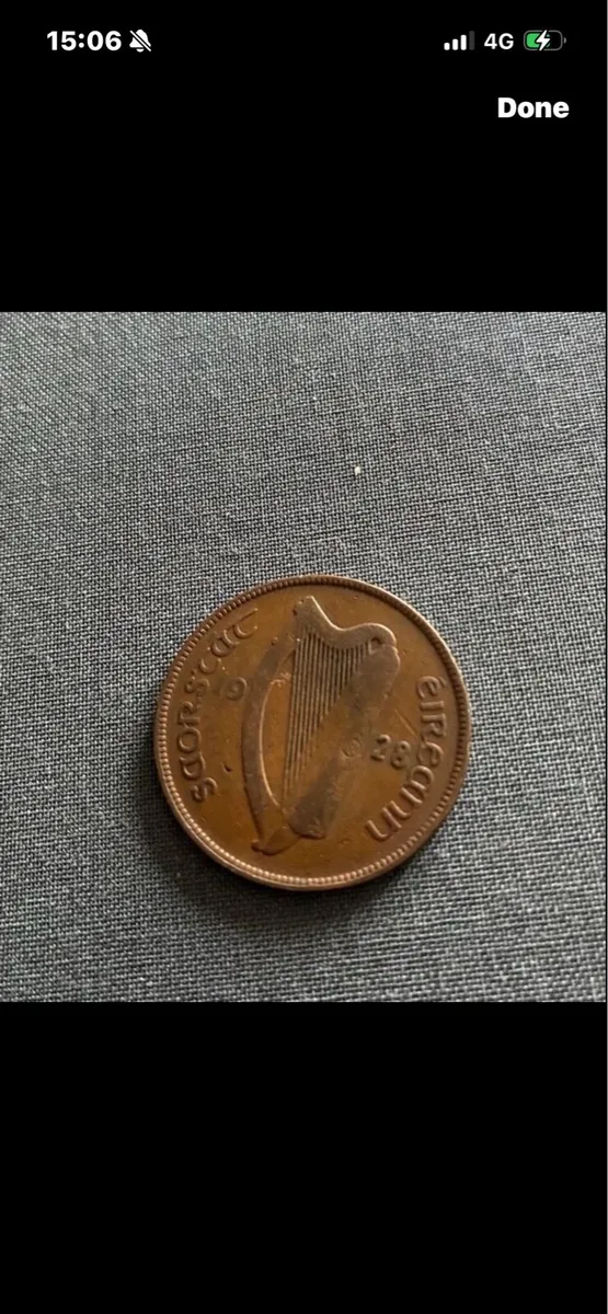 1928 Irish Penny Pingin - Image 1
