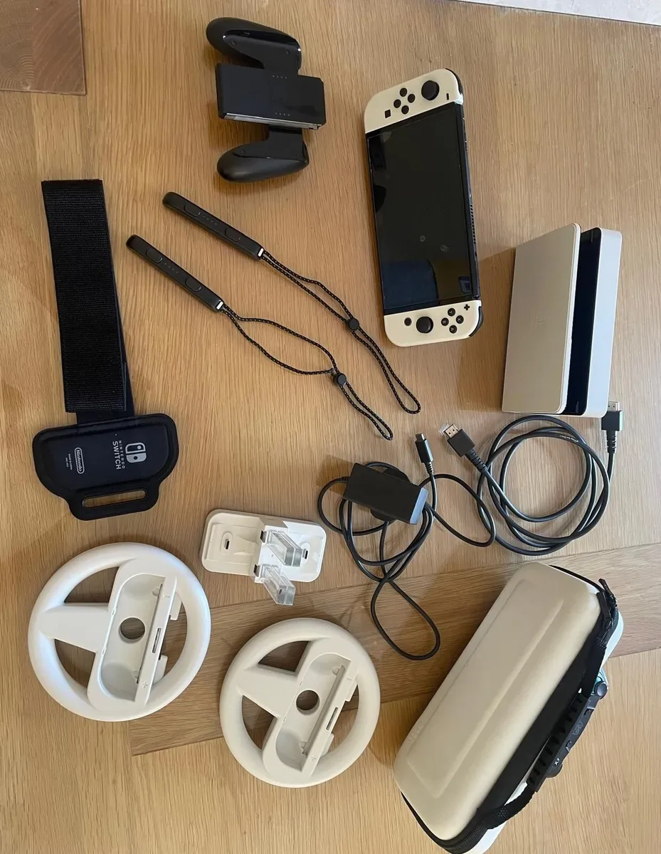 Switch OLED with accessories
