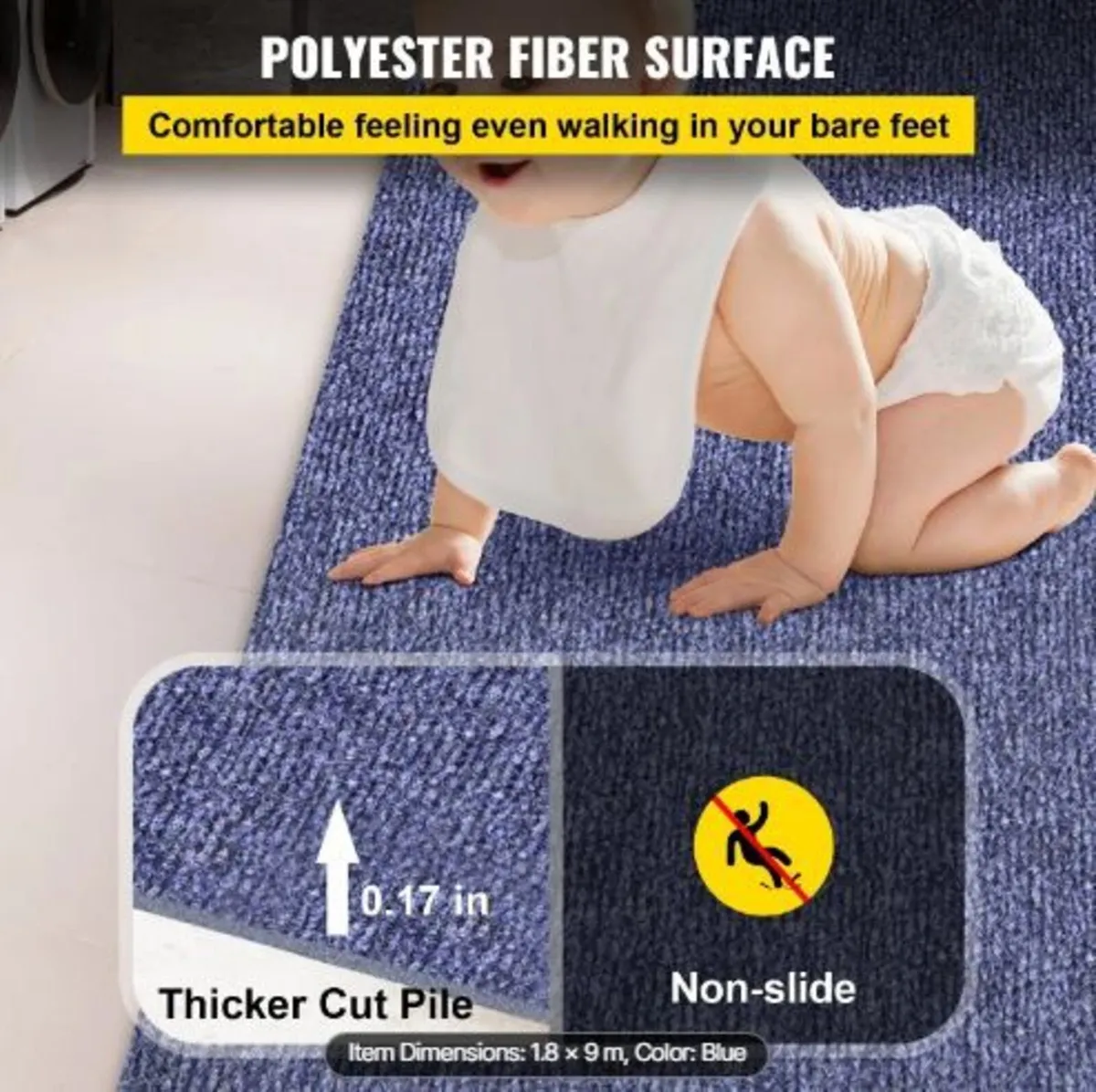 Indoor Outdoor Rug Carpet 5.9x29.5' Outdoor Rug - Image 2